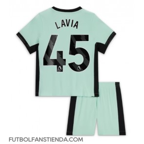 Chelsea Romeo Lavia #45 Tercera Equipación Niños 2023-24 Manga Corta (+ Pantalones cortos)